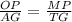 \frac{OP}{AG} =\frac{MP}{TG}