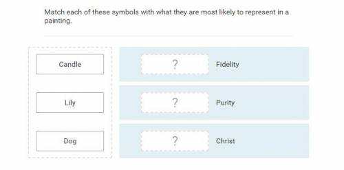 Match each of these symbols with what they are most likely to represent a painting