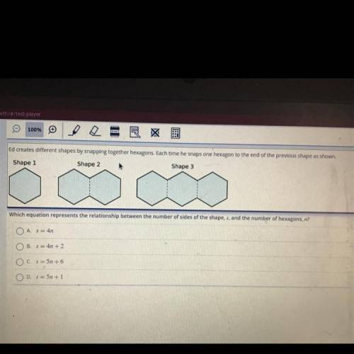 ANSWER ASAP PLEASE PLEASE Which equation represents the relationship between the number of shades o