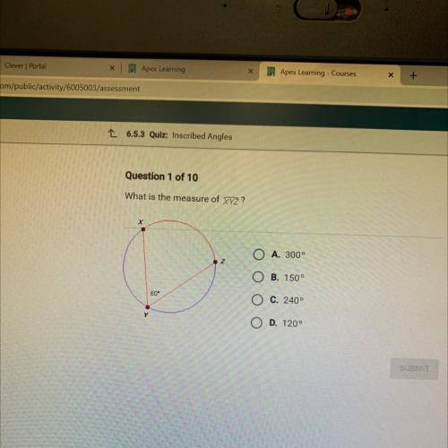 What is the measure of XYZ?