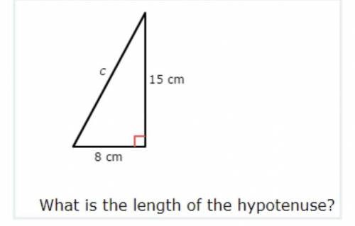 What is the length of the hypotenuse