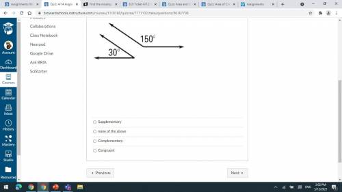 Are these angles complementary, supplementary, or neither?