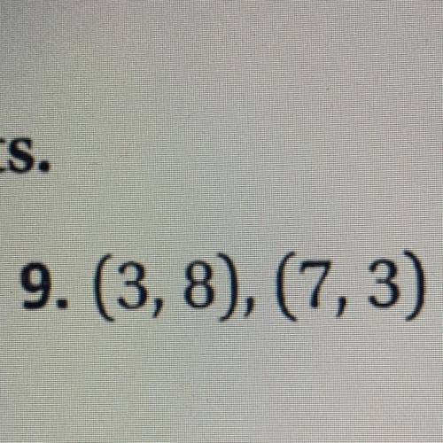 Find the slope of the line that passes through each pair of points.