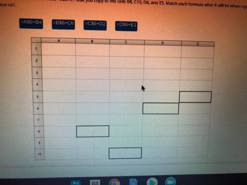 Drag each label to the correct location on the image.

Suppose cell CS contains the formula -B$6+C