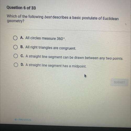 Which of the following best describes a basic postulate of the Euclidean geometry?