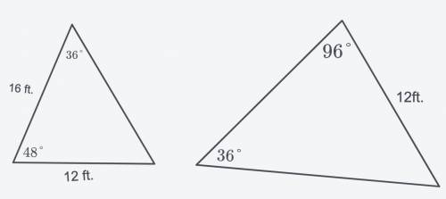 Prove the two triangles below are similar triangles.