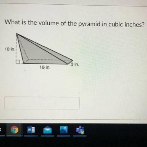 What is the volume of the pyramid in cubic inches?