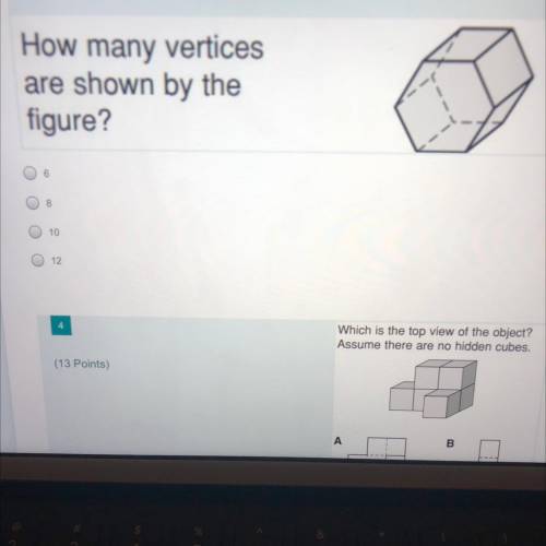 (13 Points)
How many vertices
are shown by the
figure?