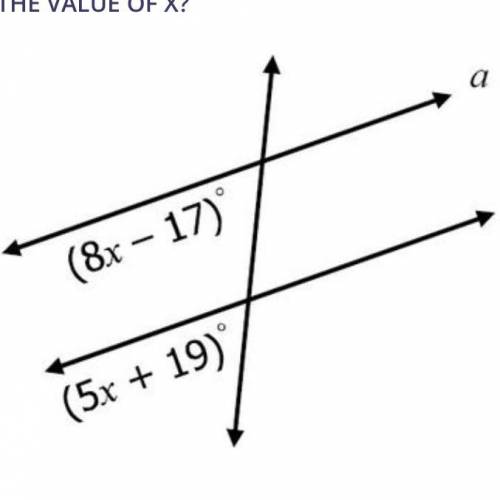 What is the correct equation to find the value of X? (Geometry)