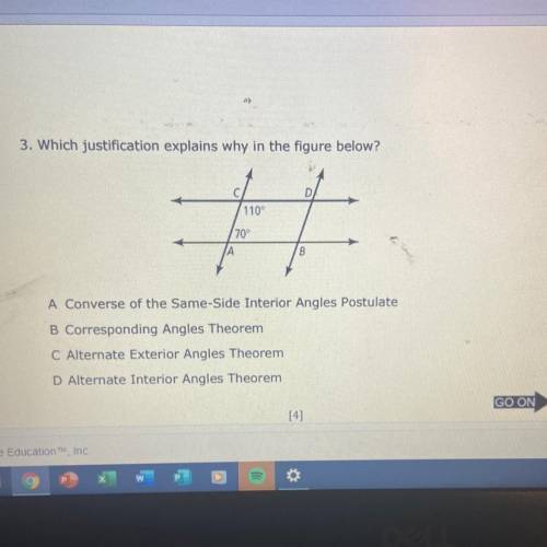 3. Which justification explains why in the figure below?