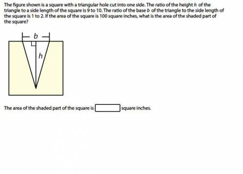 marking serious answers brainliest. The figure shown is a square with a triangular hole cut into on