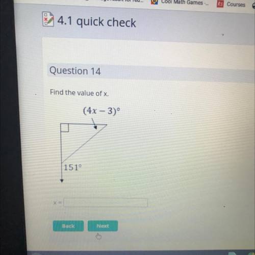 Find the value of x pls help me