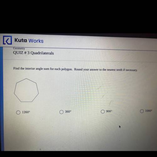 Find the interior angle sum for each polygon