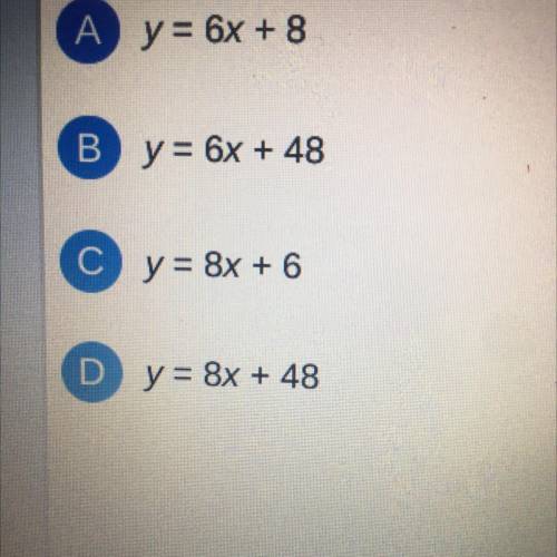 I need help ASAP! 20 point

I’m the xy-plane, a line has a slope of 6 and passed through the point