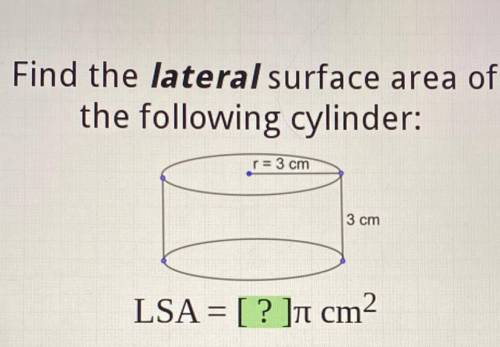 Lateral surface area of a cylinder