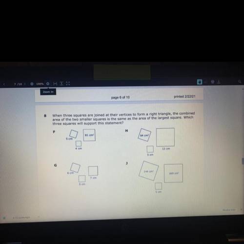 Page 6 of 10

printed 2/22/21
8
When three squares are joined at their vertices to form a right tr