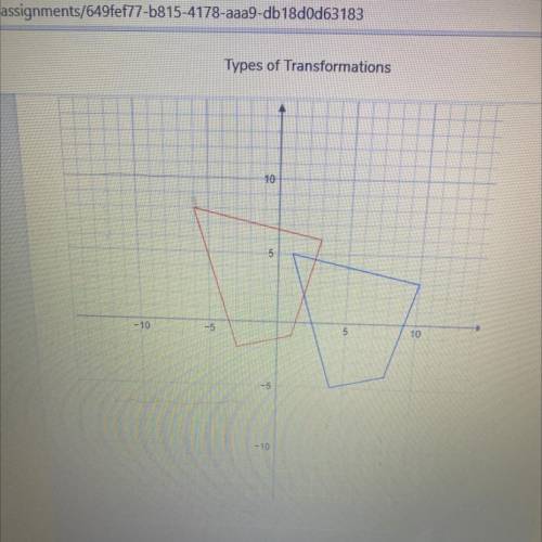 ANSWER ASAP DONT SEND A FILE. IS THIS SHAPE A ROTATION, REFLECTION,TRANSLATION, DILATION OR NONE???