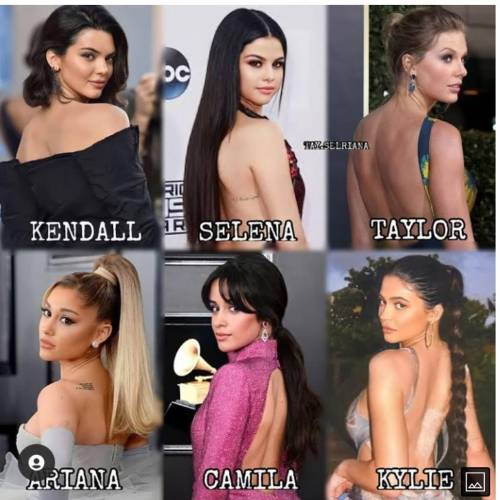 Which look is your favourite ??

choose any 3 from- Kendall , selena , Taylor , ariana , Camilla a