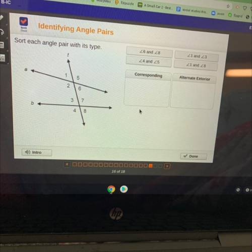 Identifying Angle Pairs

Sort each angle pair with its type.
26 and 28
21 and 23
24 and 25
21 and