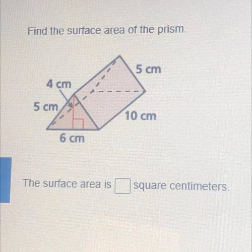 Find the surface area of the prism.