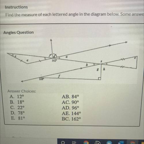 PLEASE HELP ILL MARK BRAINLIEST. find the measure of each lettered angle