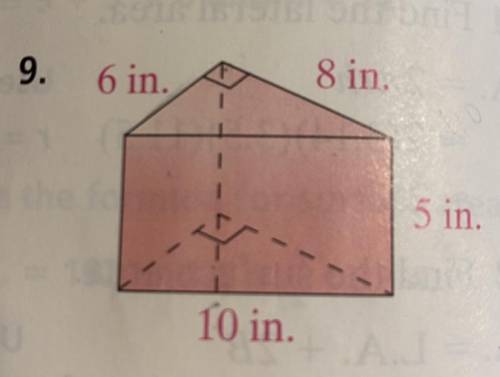 How to find the surface area of this triangular prism?
