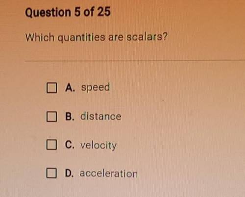 Which quantities are scalars?​