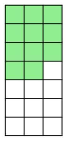 Find what percentage of the shape is shaded. Give your percentage correct to the nearest whole numb