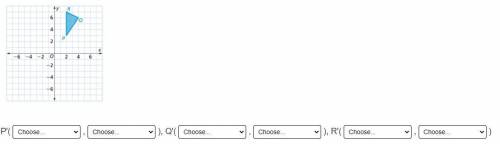 What are the vertices of the resulting image P'Q'R’ after rotating the figure 270° about the origin