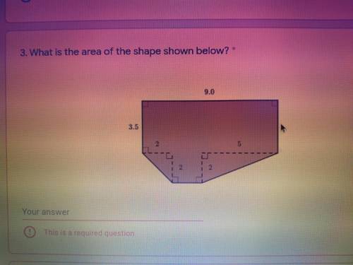What is the area of the shape?