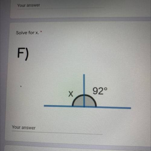 Solve for x. No links please