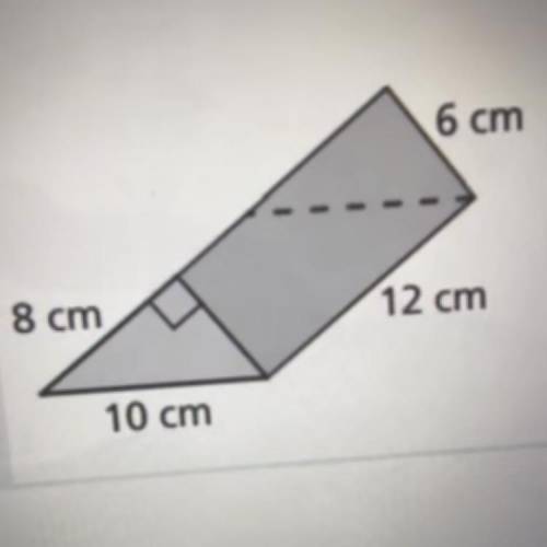 What is the surfaces area of this prism?