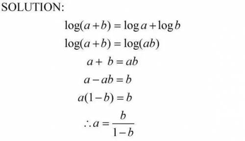 Log(a-b) = log a-log b