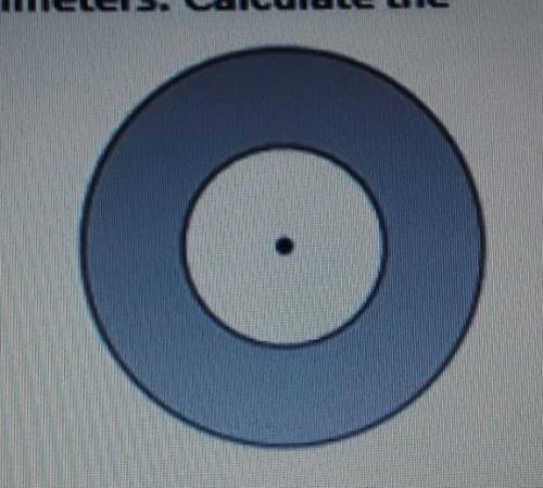 The radius of the small circle is 4cm and the area of the large circle is 67.12 square centimeters.
