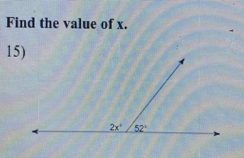 Can you help me find the value of x pls