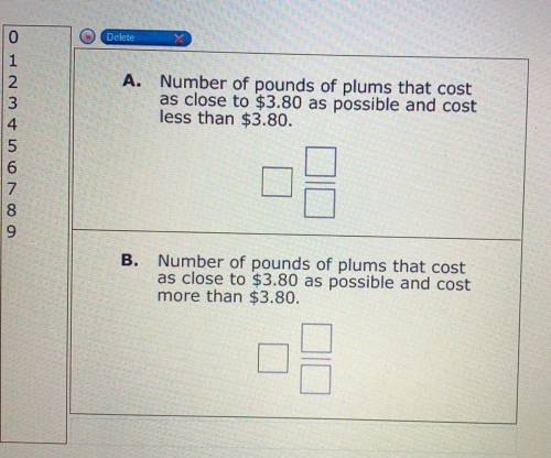 Sergio is buying plums at $1.60

per pound. He buys at least 1
pound. The weight of each plum
is a