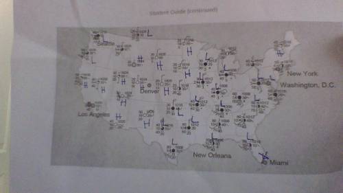 Review Map D. Predict future weather for New Orleans, LA. What weather might occur there? What is t
