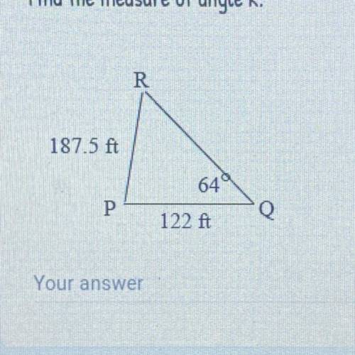 Find the measure of angle R.