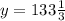 y=133\frac{1}{3}