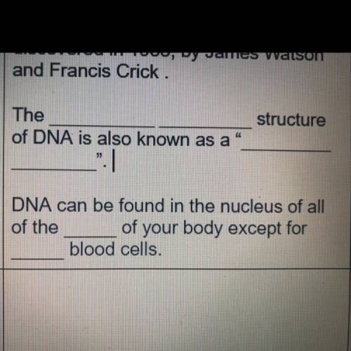 The ____ ____ structure of DNA aid also known as a ________ .