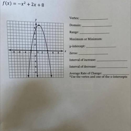 F(x) = -x squared + 2x + 8
guys i’m gonna fail math