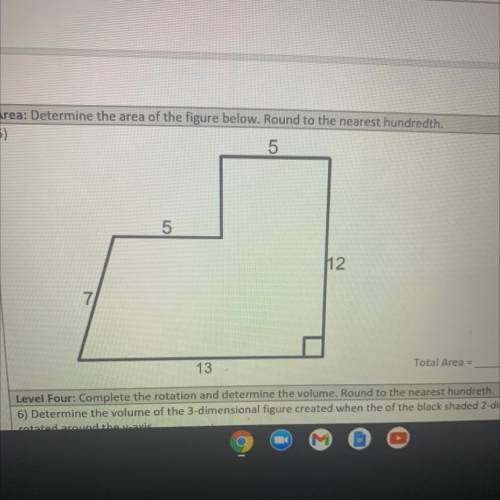 25 points! Determine the area of the figure below. Round to the nearest hundredth