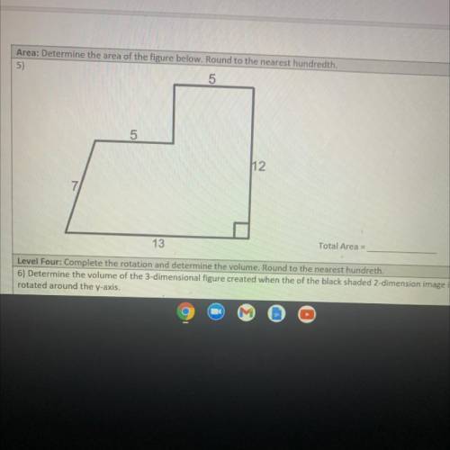 40 points! Determine the area of the figure below round to the nearest hundredth