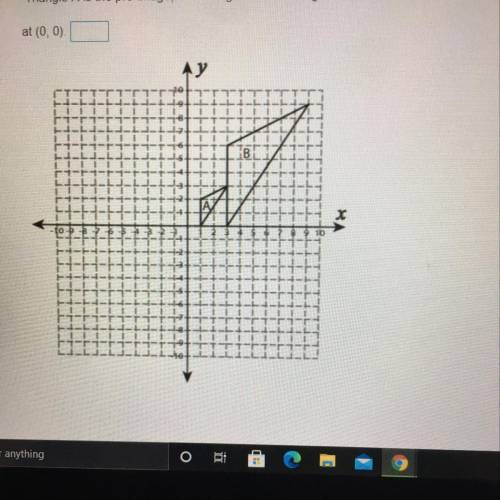 Triangle A is the pre-image, and the triangle be is the image, find the scale factor for this dilat