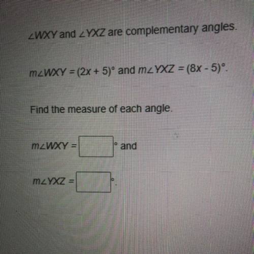 M
Find the measure of each angle.