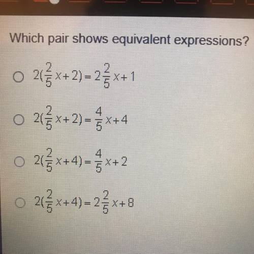 Which pair shows equivalent expressions?