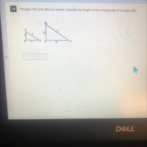 Triangles xyz and lmn are similar. What is the length of lmn