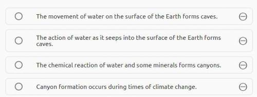 The formation of caves and canyons in the Edwards Aquifer occurs due to the movement of the water.