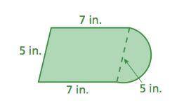Find the perimeter of the figure to the nearest hundredth.

perimeter: about __ in.
(Look at the l