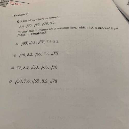 What are these numbers least to greatest ??